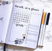 Image result for Month at a Glance Bujo