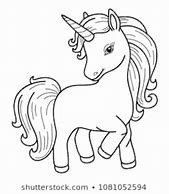 Image result for Unicorn Cartoon Black and White