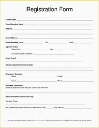 Image result for Free Printable Class Registration Form