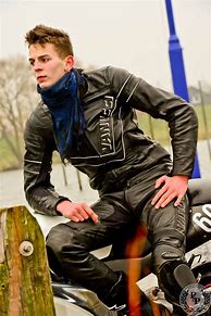 Image result for Leather Biker Men