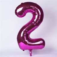 Image result for Pink Number 2 Balloon
