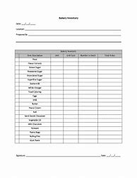 Image result for Bakery Inventory Template