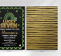 Image result for Lucky Number 7 Birthday Invite