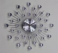 Image result for 36 Inch Silver Wall Clock