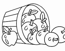Image result for Apple Tree with Basket Coloring Page