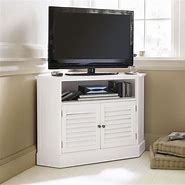 Image result for Small White Corner TV Stand