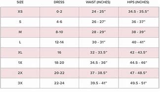 Image result for Us Size 4 6 Measurements