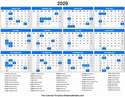 Image result for Calendar 2029 UK