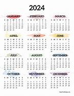 Image result for Year Calendar On One Page