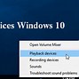 Image result for Sound Settings Control Panel Playback Device
