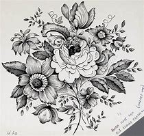 Image result for Black and White Vector Flowers Free Images