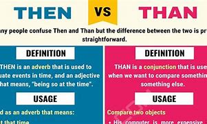 Image result for When to Use Then or Than