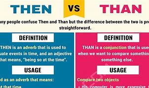 Image result for Then or than Difference