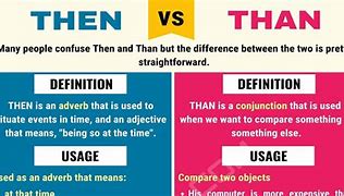 Image result for And Then or Than