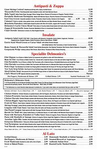 Image result for Delmonico's Steakhouse Menu with Prices