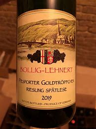Image result for Bollig Lehnert Piesporter Goldtropfchen Riesling Beerenauslese