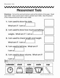 Image result for Measuring Tools Worksheet
