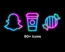 Image result for Neon iPhone App Icons