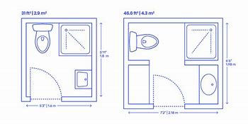 Image result for Standard Bathroom Layout Dimensions