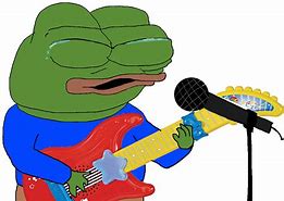 Image result for Crying Pepe Playing Guitar