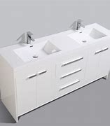 Image result for Modern White Double Sink Bathroom Vanities