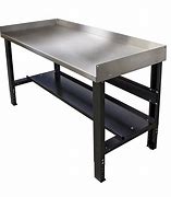 Image result for stainless steel workbench with shelf