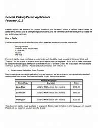 Image result for Parking Permit Form Template