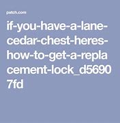 Image result for Lane Cedar Chest Lock Replacement