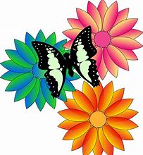 Image result for Free Clip Art of Flowers and Butterflies