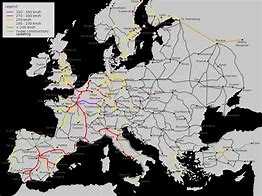 Image result for Europe Rail Map