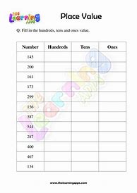 Image result for Place Value 2nd Grade Math Worksheets