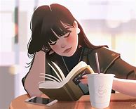 Image result for Anime Girl Holding Drink