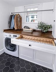 Image result for Laundry Room Drying Rod Built In