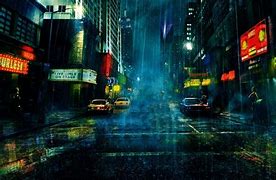Image result for Rainy City at Night Wallpaper