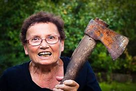 Image result for Crazy Old Lady Out Doors