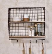 Image result for Wire Wall Hooks W Shelf