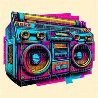 Image result for Colorful Boombox Art