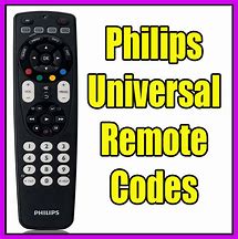 Image result for Philips Universal Remote 4 Digit Codes