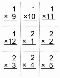 Image result for Free Printable Math Flash Cards