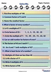 Image result for Math Factoring Worksheets 5th Grade
