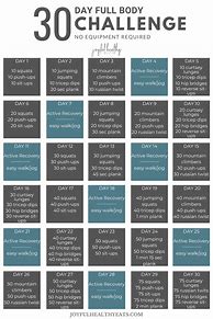 Image result for 30-Day Challenge No Equipment