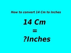 Image result for 14 Cm to Inches Chart