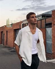 Image result for White Button Up Shirt Over Tank Top Men