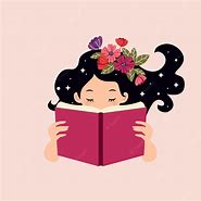 Image result for Girl Reading Illustration