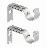 Image result for Double Curtain Rod Brackets with 2 Inch Diameter