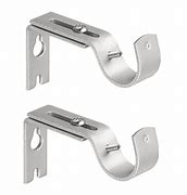 Image result for Wall Mount Curtain Rod Brackets