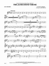Image result for James Bond Theme Trumpet Sheet Music