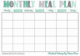 Image result for Menu Template for Home 30-Day