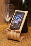 Image result for Curved Wood Telephone Table