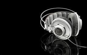Image result for White Headphones Black Background